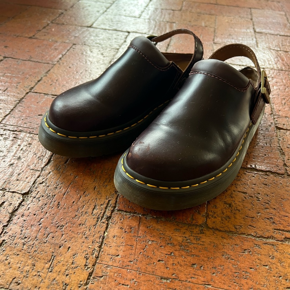 Dr. Martens Brown Leather Mules - Picture 2 of 5